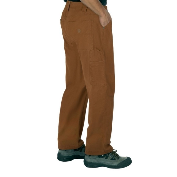 NWT Coleman Brown Canvas Utility fleece lined Pants 40x30 - Picture 2 of 8